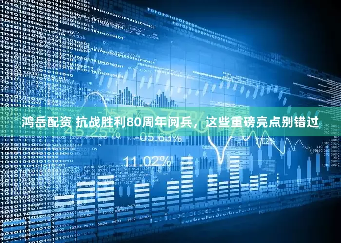 鸿岳配资 抗战胜利80周年阅兵，这些重磅亮点别错过